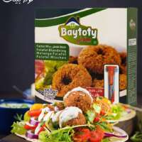 Tortilla wrap with falafel and fresh salad. Vegan tacos. Vegetarian healthy food.